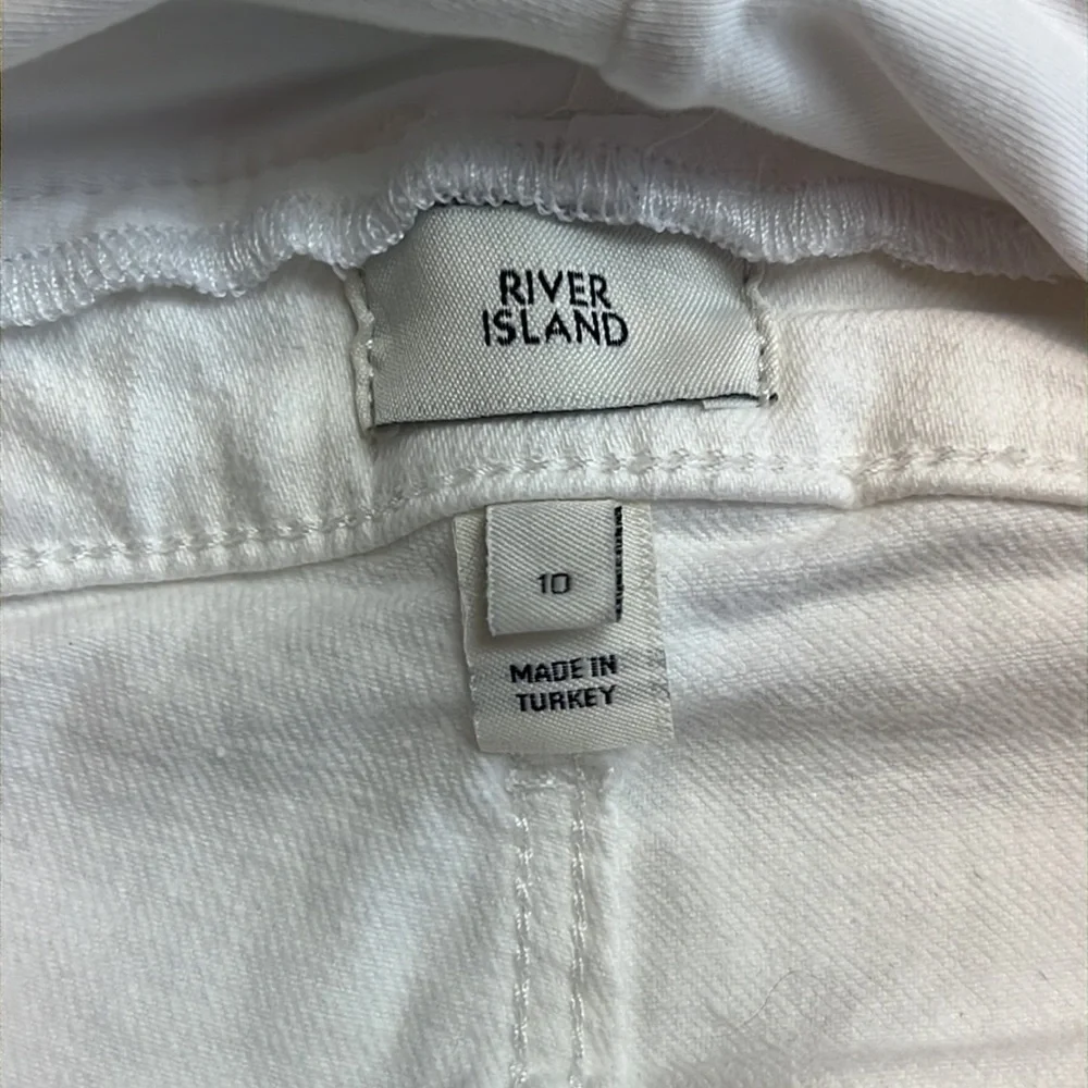 River Island maternity WHITE MOLLY MID RISE SKINNY JEANS SZ 10